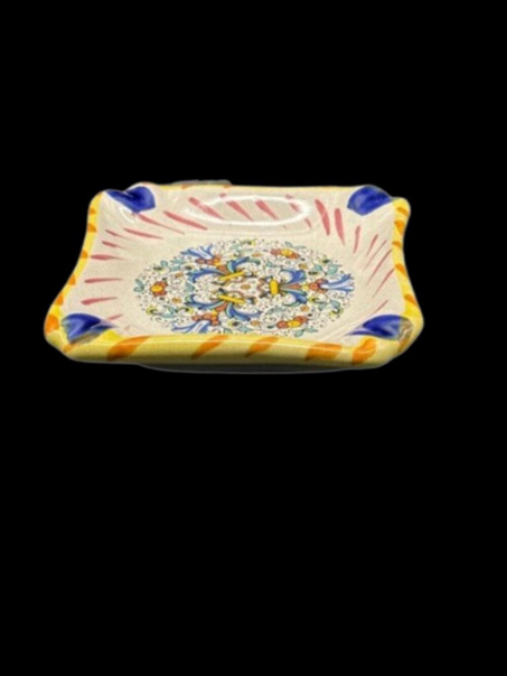 Vintage Ceramiche Artigianali Italy Hand Painted Ceramic Ashtray Trinket Dish - Picture 4 of 6